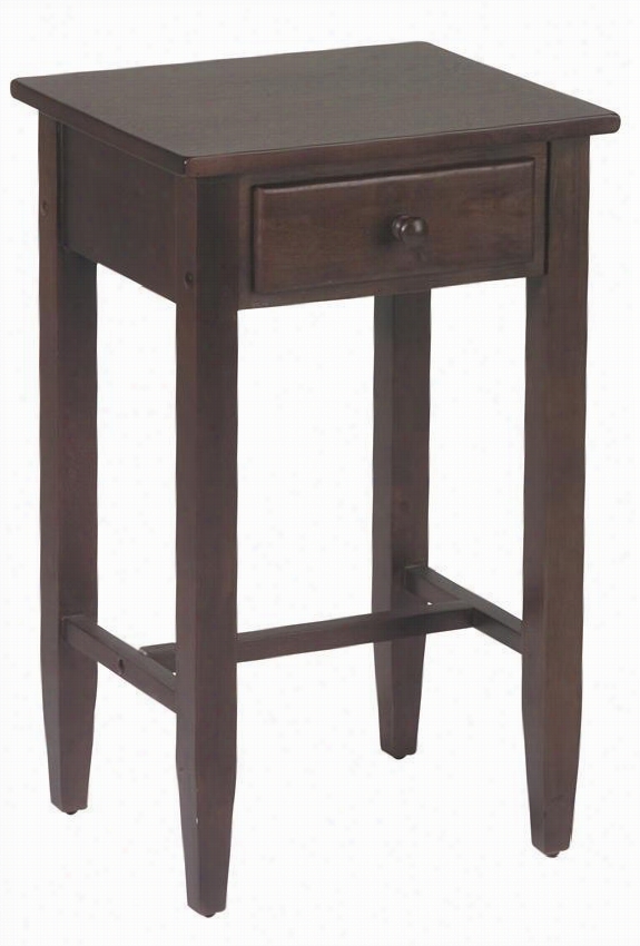 Sumatra Telephone Table - 26""h, Coffee Brown