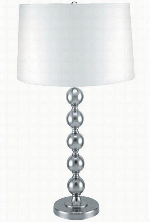 Table Lamp Ii - 29""hx16&qot;&quotw, Silver