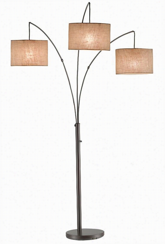 Trinity Arc Floor Lamp - 82"&qupt;hx44""wx43""d, Bronze