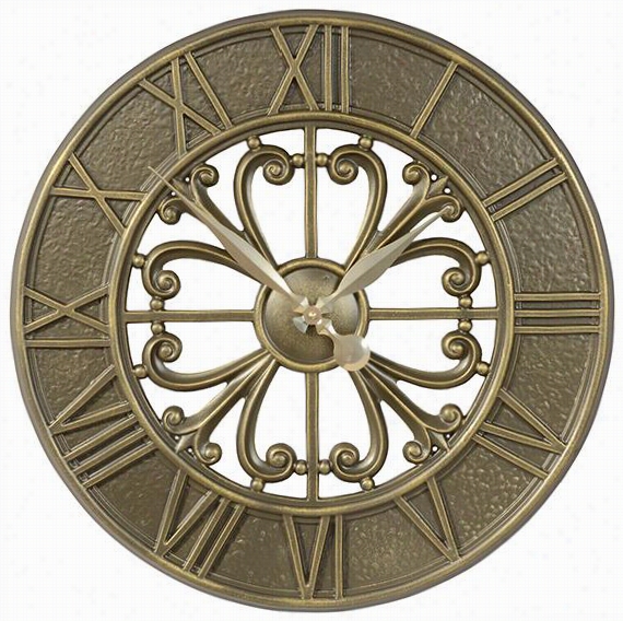 Villanova 21"" All-weather Outdoor Patio Clock - 21&quo;t"xh21""wx1.25""d, Weathered Bronze