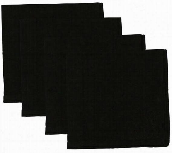 Westbury S Olid Woven Napikns - Set Of 4 - Set Of Four,  Black