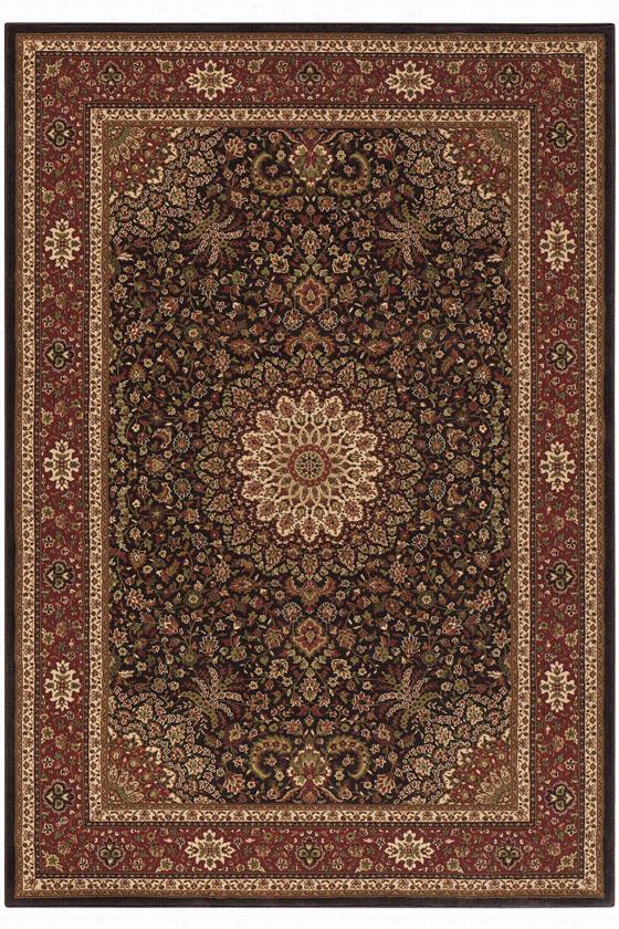 Whitehall Rug - 10'x12'7"", Espresso/burgundy