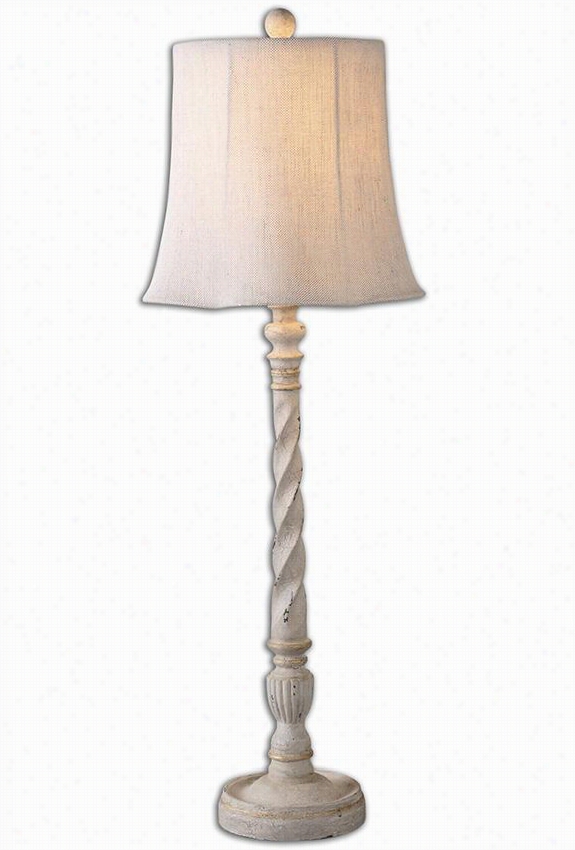 Arcevia Table Lamp - 34""hx13""diametee, Aged Iviry