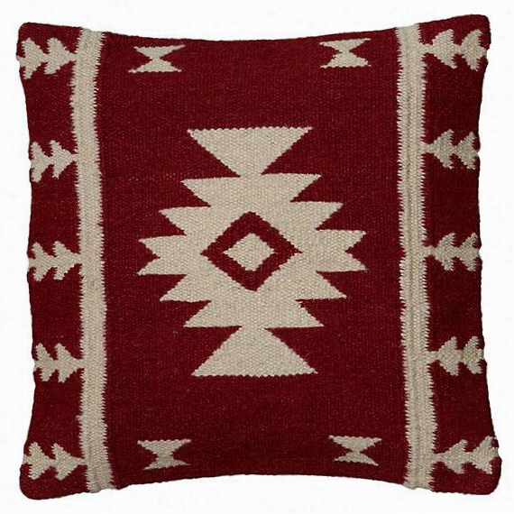 Avondale Kilim Pillow - 18""hx18""wx4""d, Red