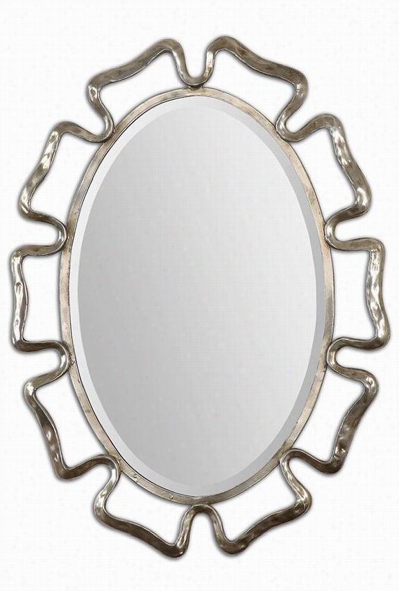 Bwcccaria Mirror - 37"&quor;hx27.5"&quo T;x1.5, Oxidized Silver