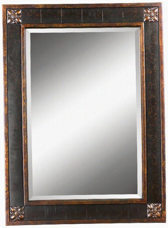 Bergamo Mirror - 38""hx2 8""w, Distressed Chestnut