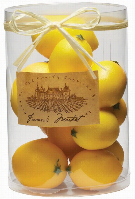 Boxed Fr Uit Set - 10.5"quot;hx6&qquot;"d Lemons