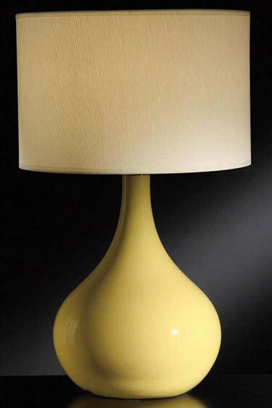 Cabot Table Lamp - 34.75""hx12""diameter, Saffron Yellow