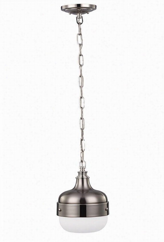 Cadence Mini Pendant - 11""hx8""diameter, Grey Steel