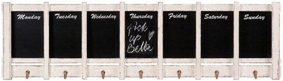 Chalkboard With Hooks - 47""wx13""hx2""d, Ivor