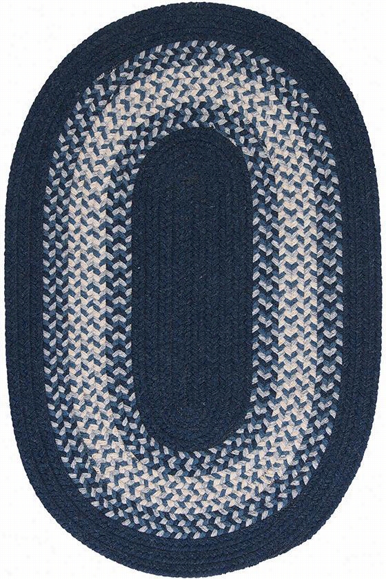 Chancery Rug - 12' Round, Navy Bile