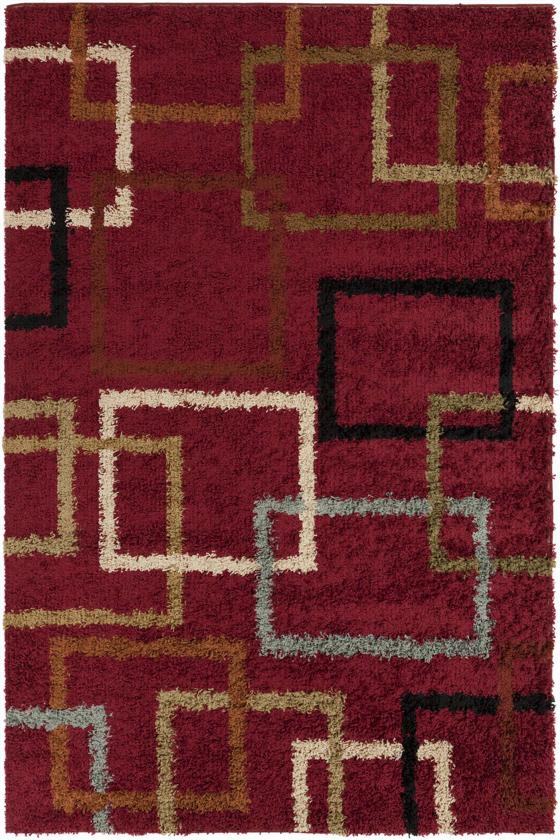 Charlie Area Rug - 2'7""x7'3"", Red