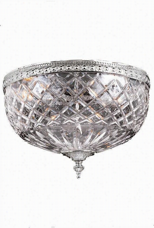 Crystal Flush Mount - Small, Silver