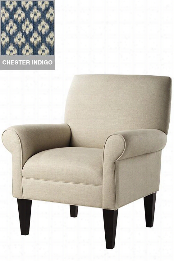 Custom Keter Armchair - 39""hx34""wx33""d, Chester I Ndigo