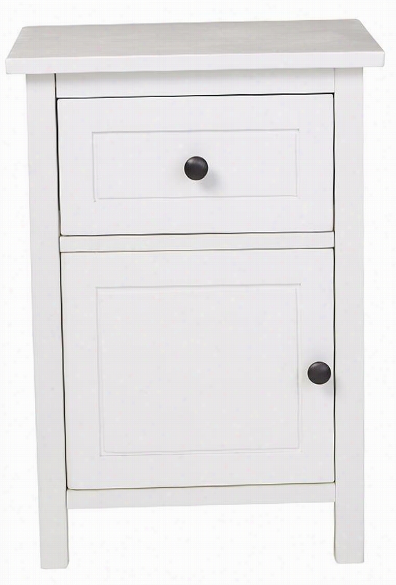 Deerfield Bedside Table - 27""hx19"&wu0t;wd17&quo;t"d, White