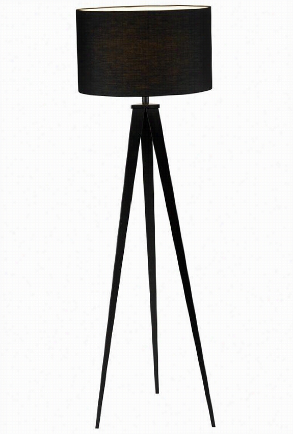 Director Floor Lamp - 48.5""hx18""w, Black