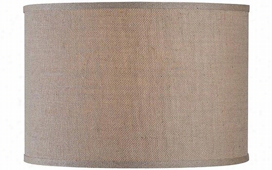 Drum Lamp Shade - 61"" Burlap, Ivory