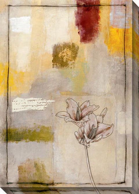 Flora Iii Canvas Wall Art - Iii, Ivory