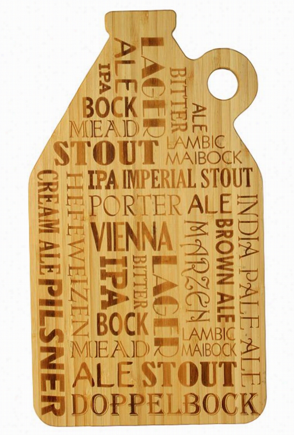 Growler Cutting Board  0.75"&quothx8.5""wx15""d, Viory