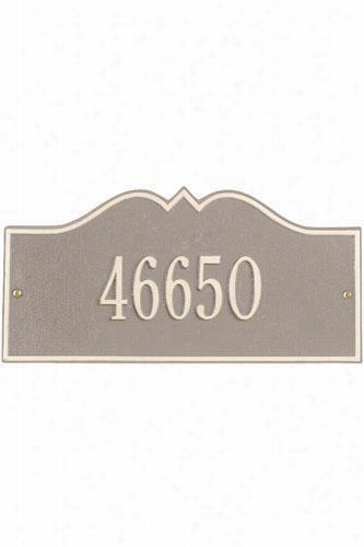 Hillsboro On-li Ne Sandard Wall Address Plaqeu - Standard/1 Line, Beige