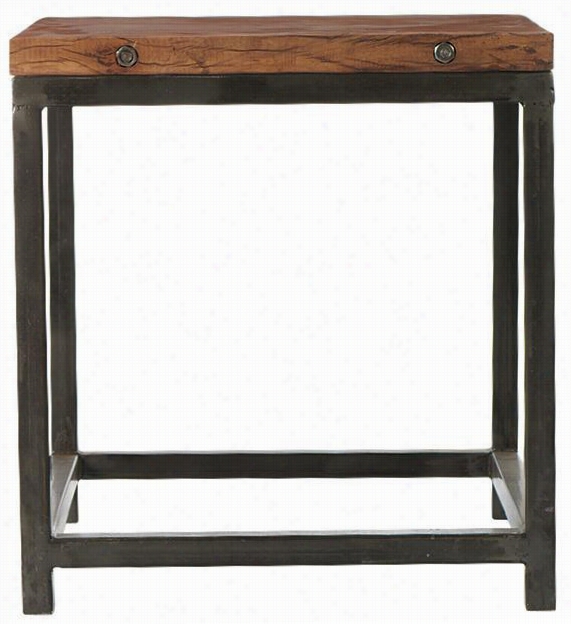 Holbrook Side End Table - 24""hx22"" ;w, Coffee Bean