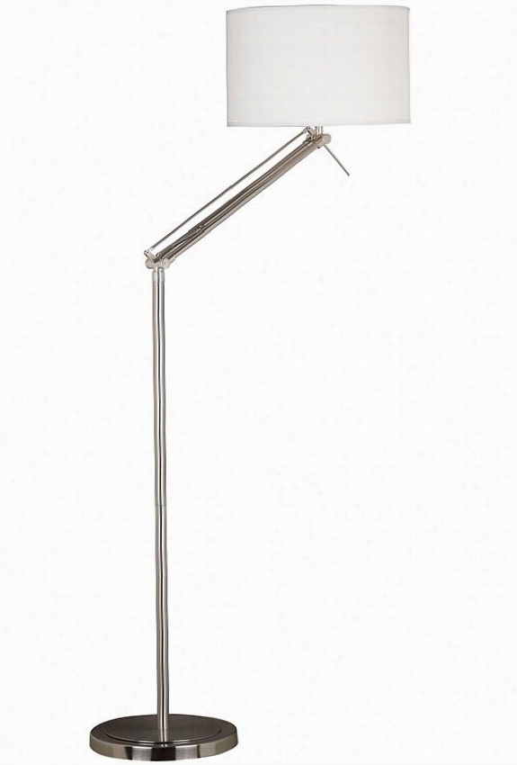 Hydra Adjustable T Ask Floor Lamp - 63""hx15""wx15""d, Grey Steel