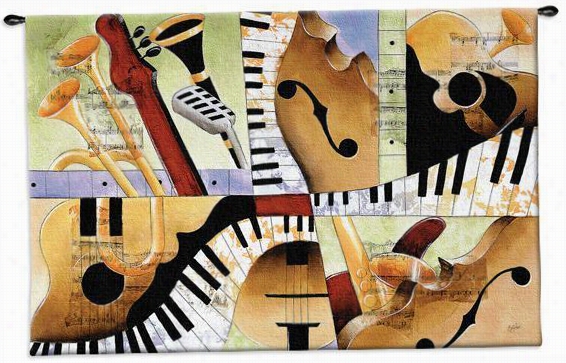 Jazz Medley I Tapestry - 35""hx52&quo;"w, Multi