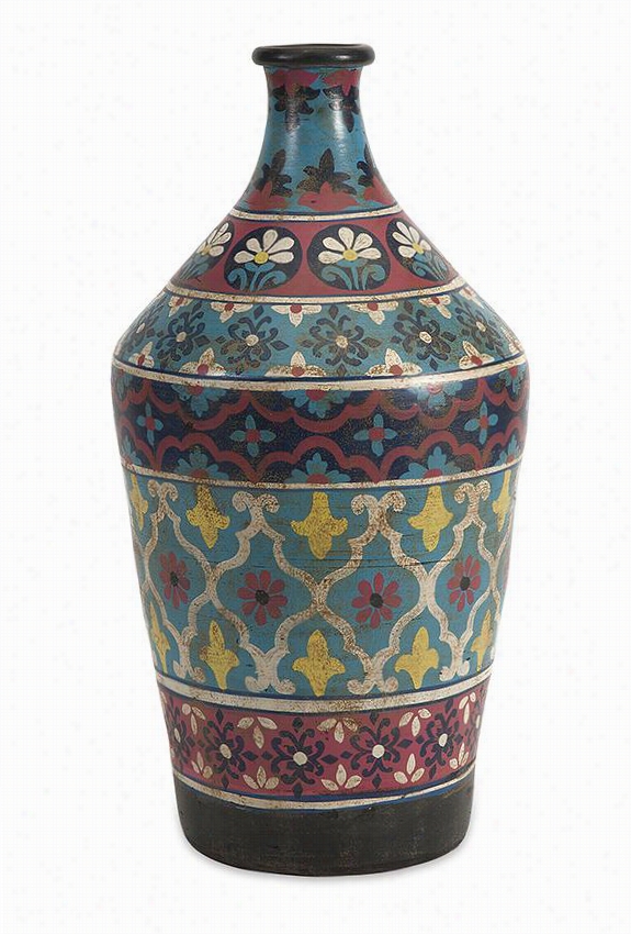 Kabir Hand-painted Vase - Samll, Multi