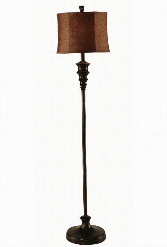 Kieran Bronze Floor Lamp - 60.5""h, Bronze