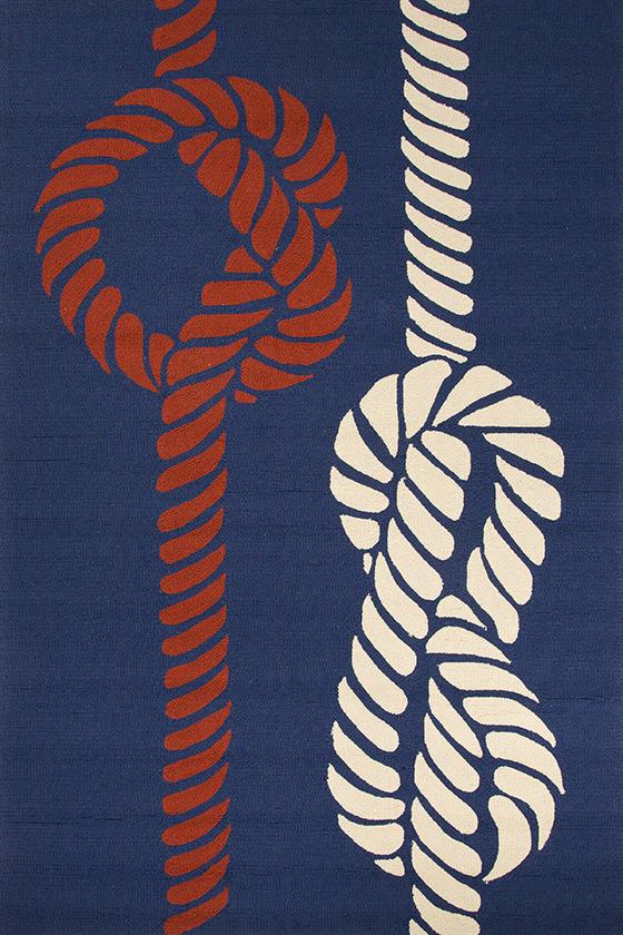 Knotty Area Rug - 7'6""x9'6"", Navy Blu