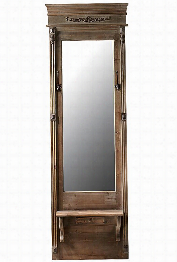 Long Point Mmirror - 82""hx27""wx8""d, Brown