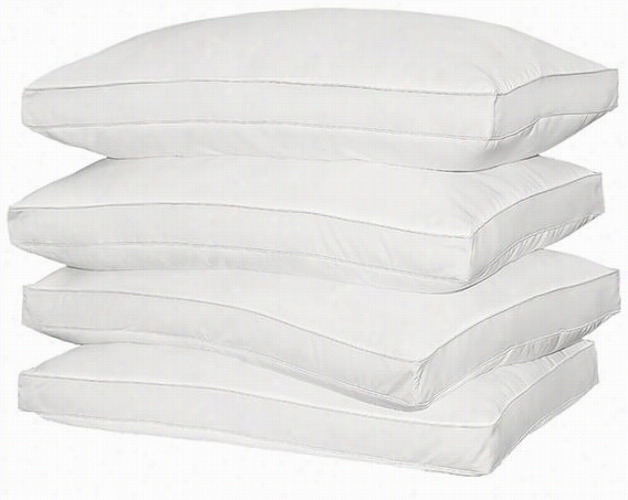 Luxury Egyptian Ctotonpremium Down Alternative Pillows - Set Of 4  - Jumbo Medium-firm, Wwhite