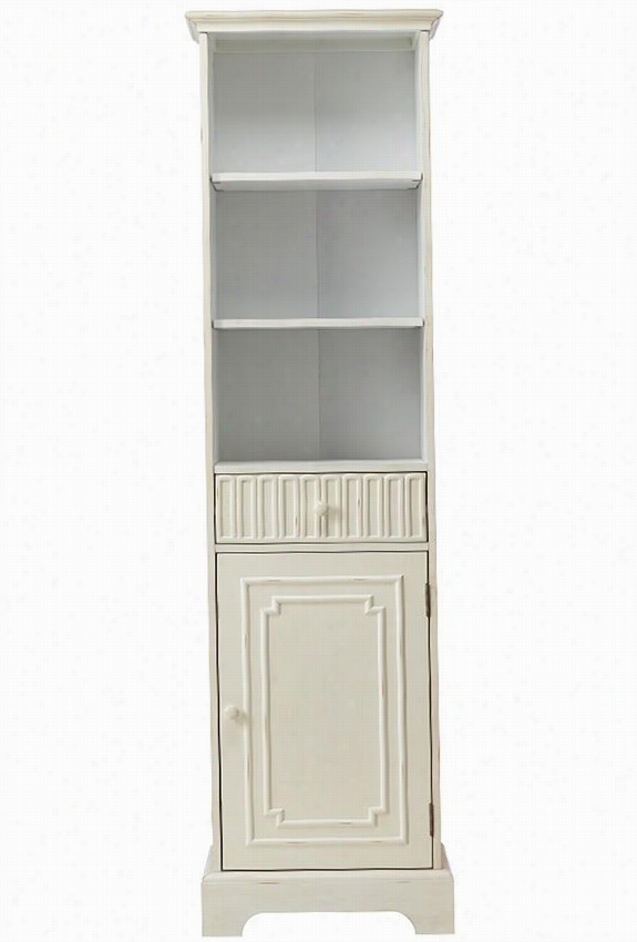 Manor Lien Storage Cabinet - 69""hx19""wx14&qut;"d, Distredsed White