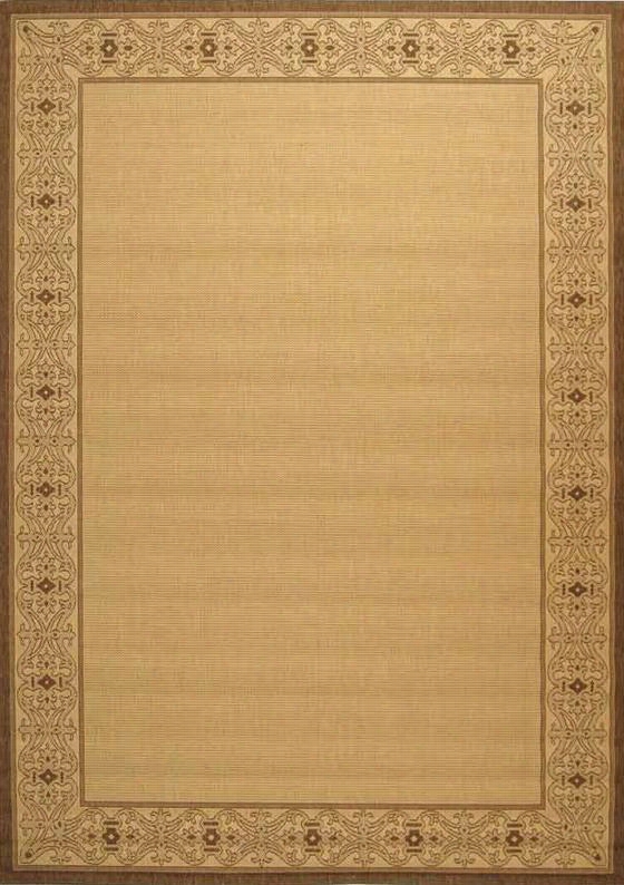 Mansion All-weather Outdoor Patio Area Rug -- 4'x5'7"", Brown