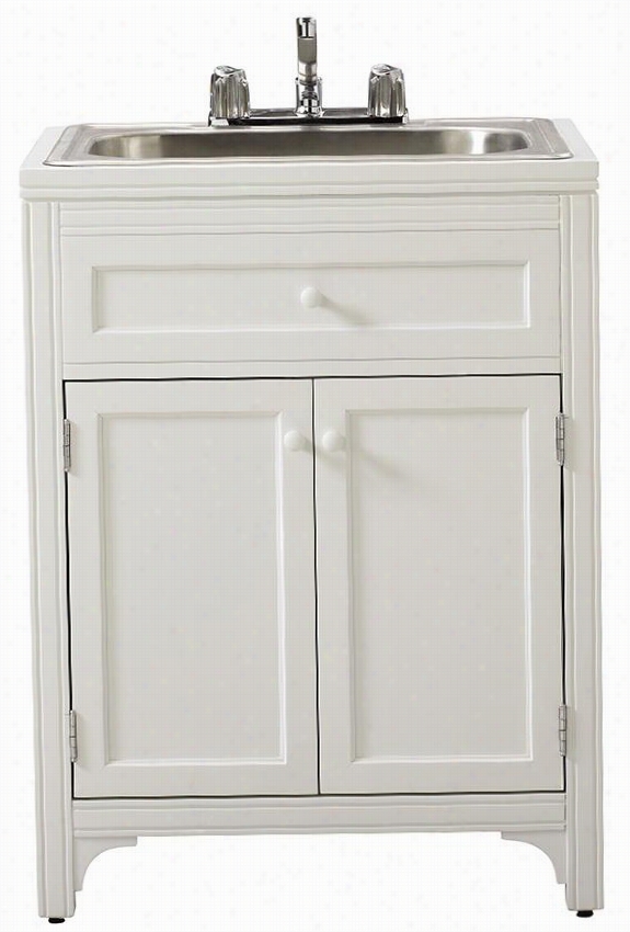 Martha Stewart Living Laundry Storage Usefulness  Bathroom Vanity - 36""hx27"&"wx24""d, Picket Fence