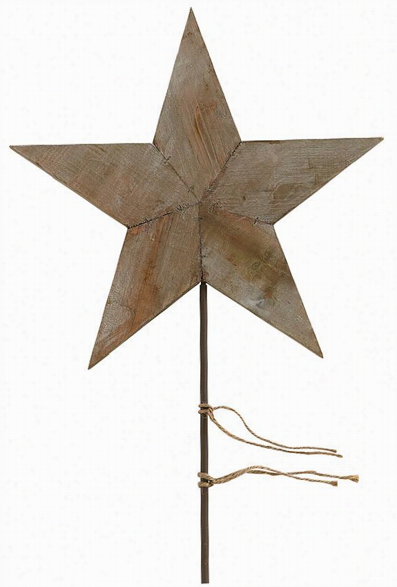 Martha Stewart  Living Reclaimed Wood Tree Topper -23""hx15""w, Natural Pine