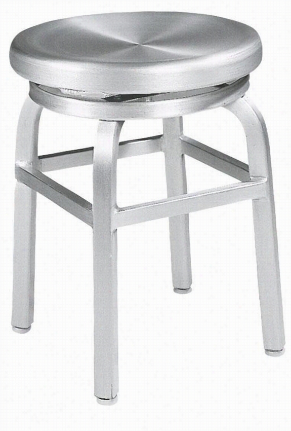 Melanie Swivel Vanity Stool - Swivel, Aluminum