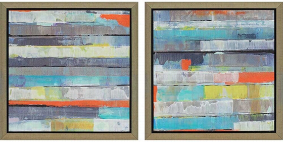 Metro Wall Art - Set Of 2 - 21""hx21""wx2""d, Jodi Fuchs