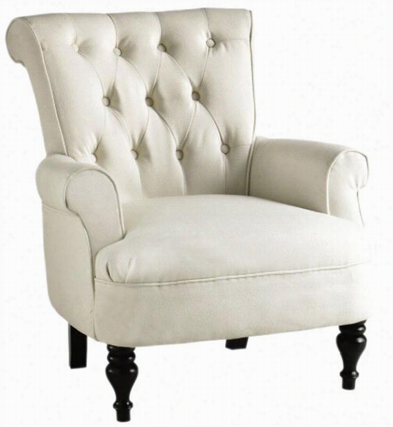 Morga Ntufted Armchair - 37""hx35"&qutow, Ivory