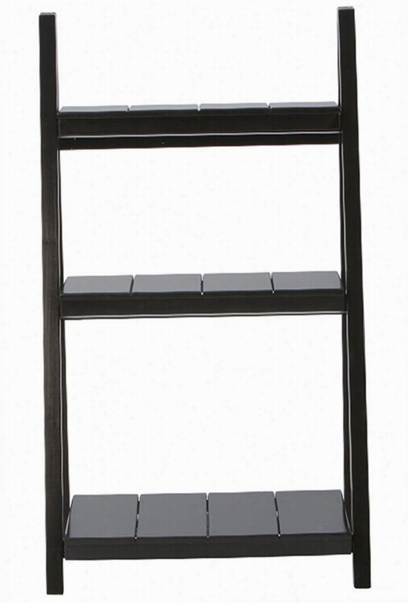 Nolan 3-shelf Folding Bookcase - 42""hx24&quo T;"wx16""dd, Black