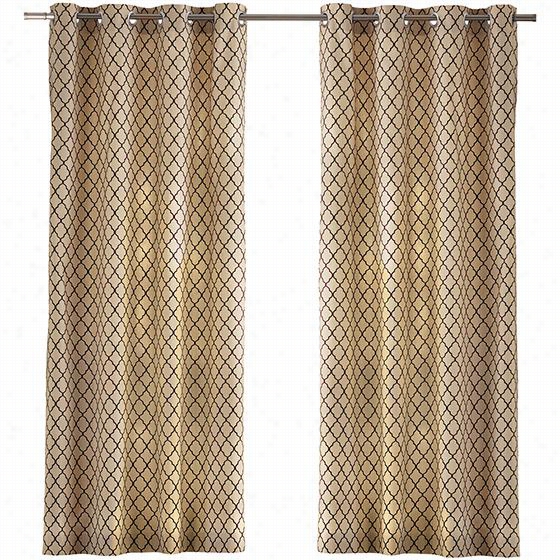 Ogee Curtain Panel - 844""hx54""w, Iwory