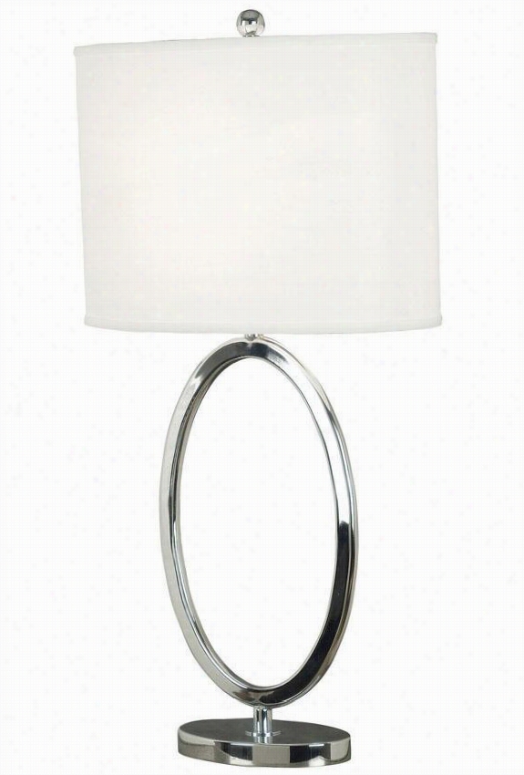 Oke Table Lamp - 31&qhot;&qiot;h, Silver Chrome