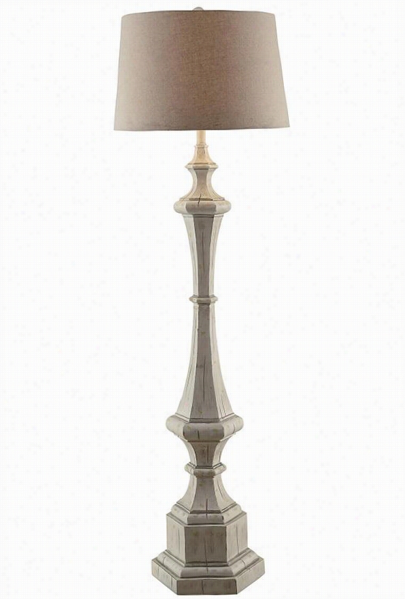 Paxten Floor Lamp - 61.5" ;&qu Ot;hx19""diameter, White Wash