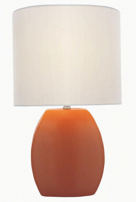 Reiko Table Lamp - 16.75h X 9.75""w, Brright Orange