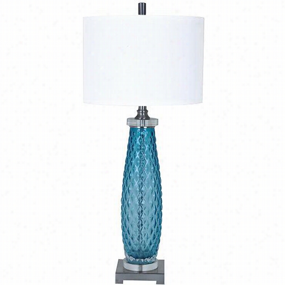 Sandra Twble Lamp - 33""hx14.5&quo;t&quor;diame, Blue