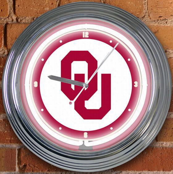 Sports Team College Neon Clock - Collge Teams Oklahoma