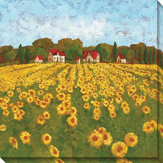 Sunflower Vista I Ccanas Wall Art - I, Yellow