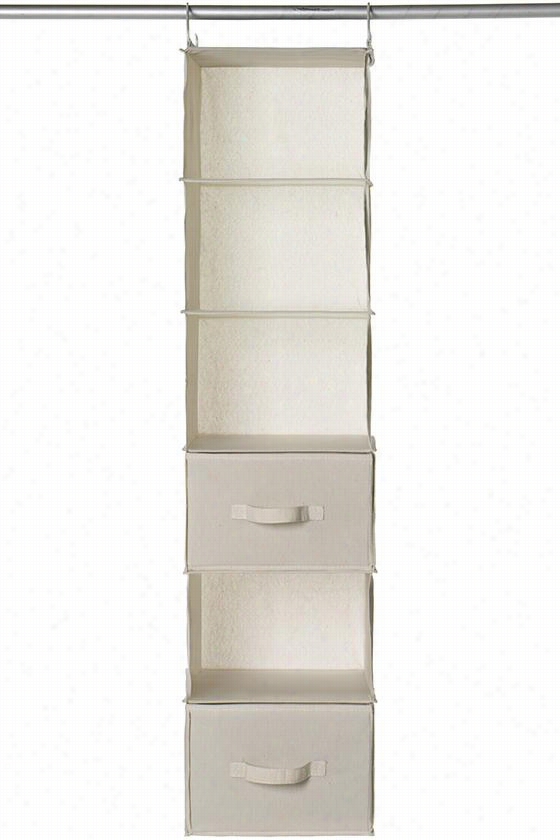 Sweater Oragnizer Drawers - Set Of 2 - 7.75""hx11.75""w, Ivory