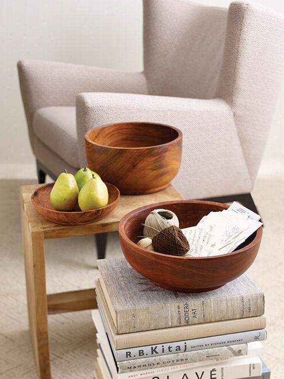 Tarang Bowl - Large, Brown Wood