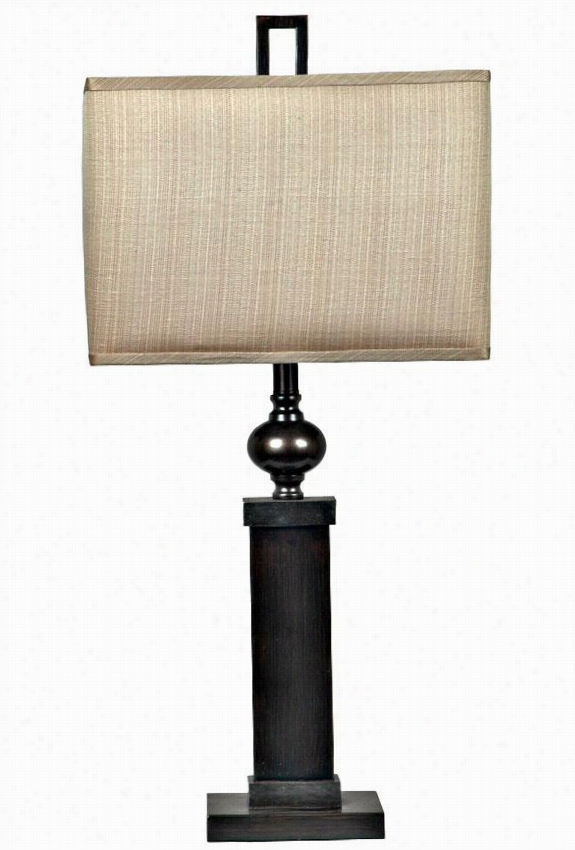 Trace Table Lamp - 32.5h X 15""rec T Shade, Toastedbronze